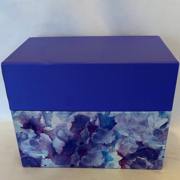 PURPLE & FLORAL BOX CARDS ORGANIZER - Picture 3 of 12